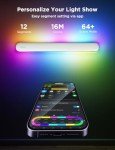 Govee Wall Sconce, Smart RGBIC Wall Lights, Works with Matter & Alexa, Music Sync, Wall Mount Light Plug in, Color Changing, Modern Room Light for Living Room Bedroom Gaming Room Hallway, 1 Pack