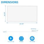 SEURON 2x4 LED Flat Panel Light, 4 Pack 7800LM LED Drop Ceiling Light Fixture, 5000K Flat Panel LED Ceiling Light 0-10V Dimmable 2x4 Recessed Edge-Lit Troffer Fixture for Office Kitchen, ETL Listed