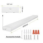 hykolity 4FT LED Wraparound Light with 3 Wattages/3 Lumens/3 CCT Selectable, 55W/65W/75W, 5500lm/6500lm/7500lm, 3000K/4000K/5000K 4 Foot LED Wrap Light Fixture, Flush Mount Office Ceiling Light, ETL