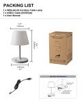 WEILAILUX Outdoor Battery Operated Table Lamp Waterproof, 4000mAh Cordless Table Lamp Rechargeable, Touch Dimmable Desk Lamp, LED Night Light for Patio Camping Restaurant Home, H9.6in, White