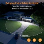 LEPOWER LED Security Lights Motion Sensor Light Outdoor, 38W 4200LM Light, 5500K, IP65 Waterproof, 3 Head Detected Flood for Garage, Yard, Porch (White)
