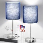𝟮𝟬𝟮𝟯 𝗡𝗘𝗪 Set of 2 Touch Control Table Lamps with 2 USB & AC Outlet, 3-Way Dimmable Bedside Nightstand Lamps for Bedroom Living Room Nursery, 800 Lumens 5000K Daylight Bulbs Included