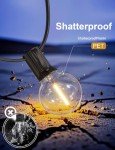 RTTY Outdoor String Lights 300 FT Globe LED Patio Lights with G40 Plastic Bulbs,Waterproof Shatterproof Dimmable Connectable Hanging for Backyard Porch Balcony Party Cafe Deck Decor