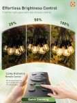 addlon 100FT LED Outdoor String Lights, Remote Dimmable Patio Lights with Timer & 3 Lighting Modes, 32 Shatterproof Edison Bulbs, Waterproof Connectable String Lights for Outside Backyard Porch Party