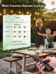 addlon 100FT LED Outdoor String Lights, Remote Dimmable Patio Lights with Timer & 3 Lighting Modes, 32 Shatterproof Edison Bulbs, Waterproof Connectable String Lights for Outside Backyard Porch Party