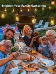 addlon 100FT LED Outdoor String Lights, Remote Dimmable Patio Lights with Timer & 3 Lighting Modes, 32 Shatterproof Edison Bulbs, Waterproof Connectable String Lights for Outside Backyard Porch Party
