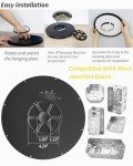 4pack 12 Inch Flush Mount Ceiling Light, 24w Led Ceiling Light, 3000k/4000k/6000k Selectable 2520lm Ceiling Lights, Super Slim Led Light Fixture for Bedroom Kitchen Living Dining Room Office (Black)