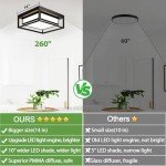 Modern LED Ceiling Light Fixture, 3500LM Flush Mount Ceiling Light for Bedroom, Kitchen, Living Room (3000K)
