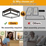 Modern LED Ceiling Light Fixture, 3500LM Flush Mount Ceiling Light for Bedroom, Kitchen, Living Room (3000K)