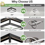 Modern LED Ceiling Light Fixture, 3500LM Flush Mount Ceiling Light for Bedroom, Kitchen, Living Room (3000K)