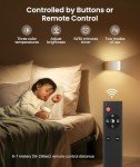 FULEN 4 Pack Motion Sensor Wall Lamp with Remote Control 3 Colors Wireless Wall Light LED Indoor Up and Down Wall Sconce 5000mAh Rechargeable Battery Powered Wall Lamps Brightness Adjustable,White