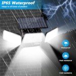 Mokot Solar Lights Outdoor, 288 LED 2800LM Solar Motion Sensor Outdoor Lights with Remote Control, 4 Heads IP65 Waterproof Solar Flood Security Lights for Outside Patio Wall -2PACK