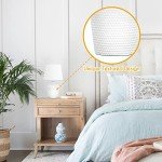 Sucolite Small Table Lamps Set of 2, Bedside Nightstand Lamps for Bedroom Kid’s Room, Cute Desk Lamps with Studded Texture Base for Reading Nursery Living Room Office, White