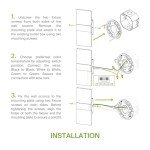 ASD 12 Inch LED Indoor Wall Sconce - Modern Interior 12W 2700K-5000K Adjustable Dimmable Wall Mounted Light Fixtures, Acrylic Glass Wall Lights for Stairway, Hallway - UL, Matte Black, 2 Pack