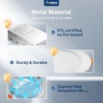 Amico 16 Pack 6 Inch 5CCT Ultra-Thin LED Recessed Ceiling Light with Junction Box, 2700K/3000K/3500K/4000K/5000K Selectable, 12W Eqv 110W, Dimmable Can Light, 1050LM High Brightness Downlight - ETL