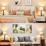 Upgraded Touch Lamps for Night Stands Set of 2 - Bedside Lamps with USB C+A, 3 Way Dimmable for Bedroom Living Room End Tables Office