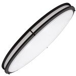 Maxxima 32" Oval Black LED Ceiling Mount Light Fixture, 5500 Lumens, 3 CCT Color Selectable 3000K/4000K/5000K, Dimmable Flush Mount Indoor Light, Perfect for Kitchen or Bedroom Lighting