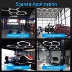 LZHOME Hexagon LED Garage Light: 25 Pack Updated Bigger Size, 26400LM Super Bright Car Detailing Ceiling LED Shop Light for Warehouse Workshop Gym Basement Car Care Wash Room