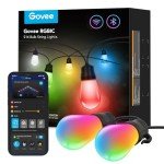 Govee Smart Outdoor String Lights H7020, RGBIC Warm White 48ft LED Bulbs for Outdoor Decor, WiFi Patio Lights Work with Alexa, Google Assistant, APP Control, IP65 Waterproof
