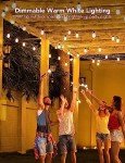 Govee Smart Outdoor String Lights H7020, RGBIC Warm White 48ft LED Bulbs for Outdoor Decor, WiFi Patio Lights Work with Alexa, Google Assistant, APP Control, IP65 Waterproof