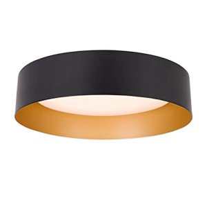 Matte Black LED Flush Mount Ceiling Light 12.5