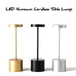SAKRINGT 2 Pack Rechargeable Table Lamp, LED Cordless Table Lamp,5000mAh Battery Operated Portable Table Light,Dimming for Restaurant/Patio/Outdoor(Black)
