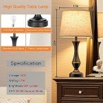 Upgraded Touch Lamps for Night Stands Set of 2 - Bedside Lamps with USB C+A, 3 Way Dimmable for Bedroom Living Room End Tables Office