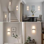 irotine Black LED Wall Sconce Set of 2 Indoor Hardwired Up and Down Wall Lights for Living Room Bedroom Hallway Corridor Warm White 3000K (with G9 Bulbs)