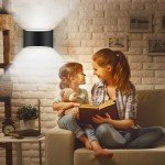 Aiilsmp 4 Pack Wall Sconces Indoor Black Modern LED Wall Sconce Hardwired Up and Down Wall Light Fixture for Bedroom Hallway Corridor Cool White 6000K(with G9 Bulbs)