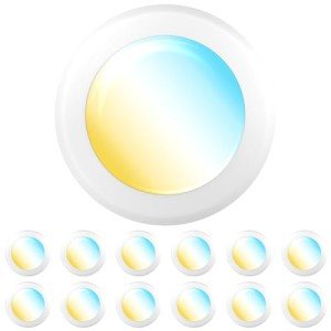 Sunco 12 Pack 5/6 Inch LED Disk Lights, Flush Mount Disc Recessed Ceiling Can Lighting, 1050 LM, Selectable CCT 3000K/4000K/5000K/6000K/6500K, Dimmable, 15W=75W, Damp Rated ETL