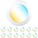 Sunco 12 Pack 5/6 Inch LED Disk Lights, Flush Mount Disc Recessed Ceiling Can Lighting, 1050 LM, Selectable CCT 3000K/4000K/5000K/6000K/6500K, Dimmable, 15W=75W, Damp Rated ETL