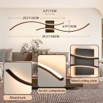 CANEOE Modern Led Wall Light, 39inch Black Indoor Led Wall Sconce Lighting, Bathroom Vanity Light Fixtures Over Mirror for Living Room Hallway Bedroom Bedside Wall Lamp (Warm White, 3000K)