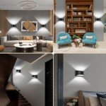 Aiilsmp 4 Pack Wall Sconces Indoor Black Modern LED Wall Sconce Hardwired Up and Down Wall Light Fixture for Bedroom Hallway Corridor Cool White 6000K(with G9 Bulbs)