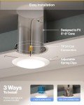Sunco 12 Pack 5/6 Inch LED Disk Lights, Flush Mount Disc Recessed Ceiling Can Lighting, 1050 LM, Selectable CCT 3000K/4000K/5000K/6000K/6500K, Dimmable, 15W=75W, Damp Rated ETL