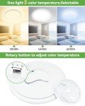 zemty 6Pack 12 Inch LED Flush Mount Ceiling Light, 28W 3200lm Black Thin Flat Surface Mount Lights, 3 Color Temperature in One 3000k/4500k/6000K Low Profile Lighting Fixture for Bathroom Kitchen