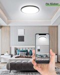 zemty 6Pack 12 Inch LED Flush Mount Ceiling Light, 28W 3200lm Black Thin Flat Surface Mount Lights, 3 Color Temperature in One 3000k/4500k/6000K Low Profile Lighting Fixture for Bathroom Kitchen