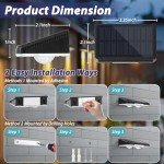 Brightever Solar Fence Lights Outdoor 12-Pack, Waterproof LED Solar Powered Deck Lights with 3 Modes (3000K/4500K/6500K) for Outside, Step, Stairs, Balcony, Yard, Patio, Walkway, Pathway, Railing