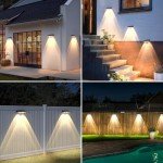 Brightever Solar Fence Lights Outdoor 12-Pack, Waterproof LED Solar Powered Deck Lights with 3 Modes (3000K/4500K/6500K) for Outside, Step, Stairs, Balcony, Yard, Patio, Walkway, Pathway, Railing