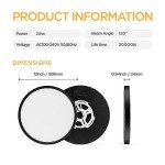 TALOYA Surface Mount LED Ceiling Light 12 Inch-2 Pack Black Shell, Equivalent to Traditional 200W Bulb Light for Kitchen Bedroom Utility Closet Room,3 in 1(3000k/4000k/6500k)