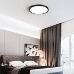 TALOYA Surface Mount LED Ceiling Light 12 Inch-2 Pack Black Shell, Equivalent to Traditional 200W Bulb Light for Kitchen Bedroom Utility Closet Room,3 in 1(3000k/4000k/6500k)