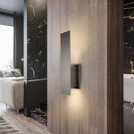Edwarmlux Indoor Wall Sconces, Modern Wall Lights, Up and Down Wall Mount Light, Dimmable Hardwired Wall Light for Bedroom, Living Room, Hallway, GU10 Bulbs Excluded, 2 Pack (Matt Black)