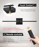 CASGAL Battery Operated Wall Sconce with Remote Control,Wall Sconces Set of Two,3000K-6500K LED Wireless Wall Light for Bedroom, Hallway, Background Wall, 350°Rotate,26.6 Inch, Black(2 Pack)