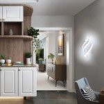 DELIPOP Wall Sconces, Spiral Modern LED Wall Sconce Lighting, 6500K Cool White Indoor Wall Light, Acrylic LED Wall Lamp for Bedroom, Bathroom, Living Room, Hallway, Balcony (White)