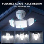 Abovizo 85W LED Security Lights Motion Sensor Light Outdoor, 8500LM Dusk to Dawn, IP65 Waterproof, 6500K, 3 Head Motion Detected Flood Light, Floodlight for Outside, Garage, Yard, Porch (White)