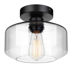 Industrial Semi Flush Mount Ceiling Light Fixture