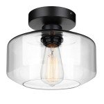 Industrial Semi Flush Mount Ceiling Light Fixture