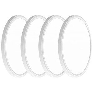 4PACK 3200lm LED Flush Mount Ceiling Light, Super Slim 12 inch LED Ceiling Light, 5000K Daylight LED Ceiling Light for Bedroom, living room, garage, office, warehouse, Dining room (White, Four Pack)