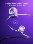 Govee RGBIC String Downlights, Smart LED String Lights Works with Alexa, Color Changing Indoor Wall Light Fixture for Party, Music Sync, 9.8ft with 15 LEDs, White