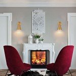MWZ Gold Sconces Set of 2, Modern Brass Wall Sconces Lighting Fixtures with Metal Shade, Indoor Decor Wall Mount Swing Arm Lamp for Bedroom,Bedside,Kitchen,Hallway,Living Room,Reading,Bar