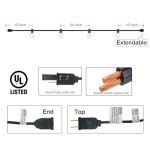 DAYBETTER 100FT Outdoor String Lights Waterproof,Patio Lights with 50 Shatterproof Dimmable LED Edison Bulbs(+1 Spare),Connectable G40 Globe String Lights for Outside Garden Yard Porch,Black Wires